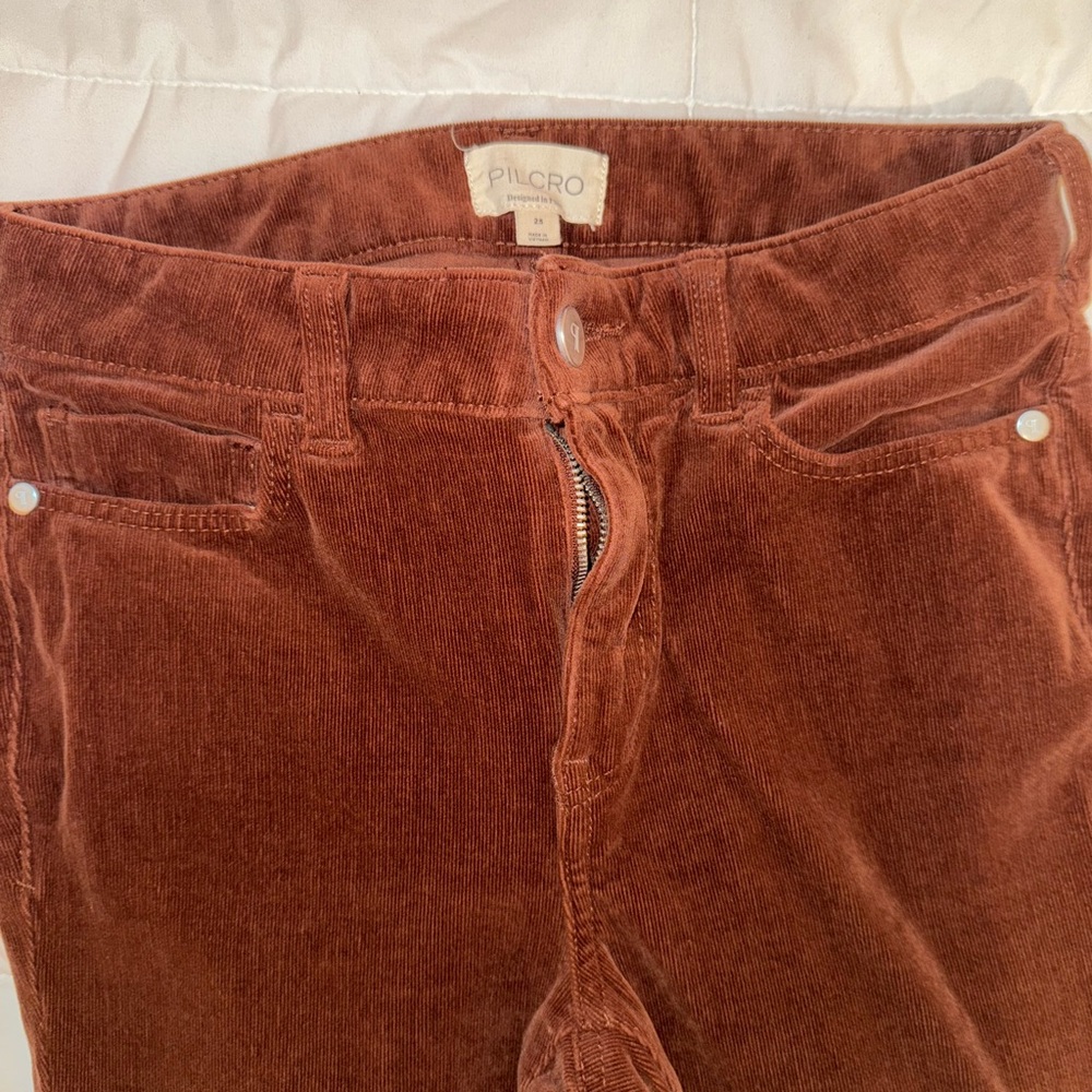 Pilcro Rust Corduroy Trousers